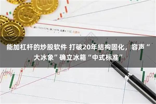 能加杠杆的炒股软件 打破20年结构固化，容声“大冰象”确立冰箱“中式标准”